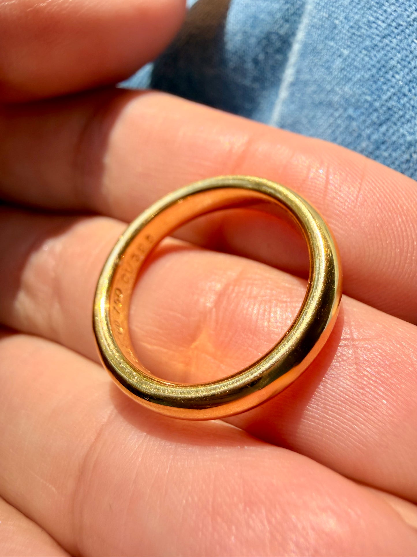Vintage yellow 18K gold Van Cleef & Arpels donut band, size 6.5 fit