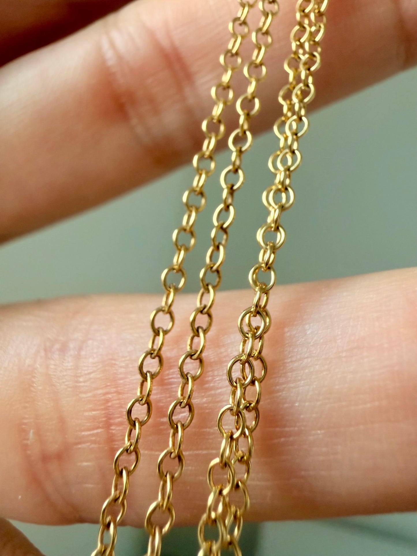 Vintage yellow 18K Elsa Peretti for Tiffany & Co cable link chain, 30.25 inch
