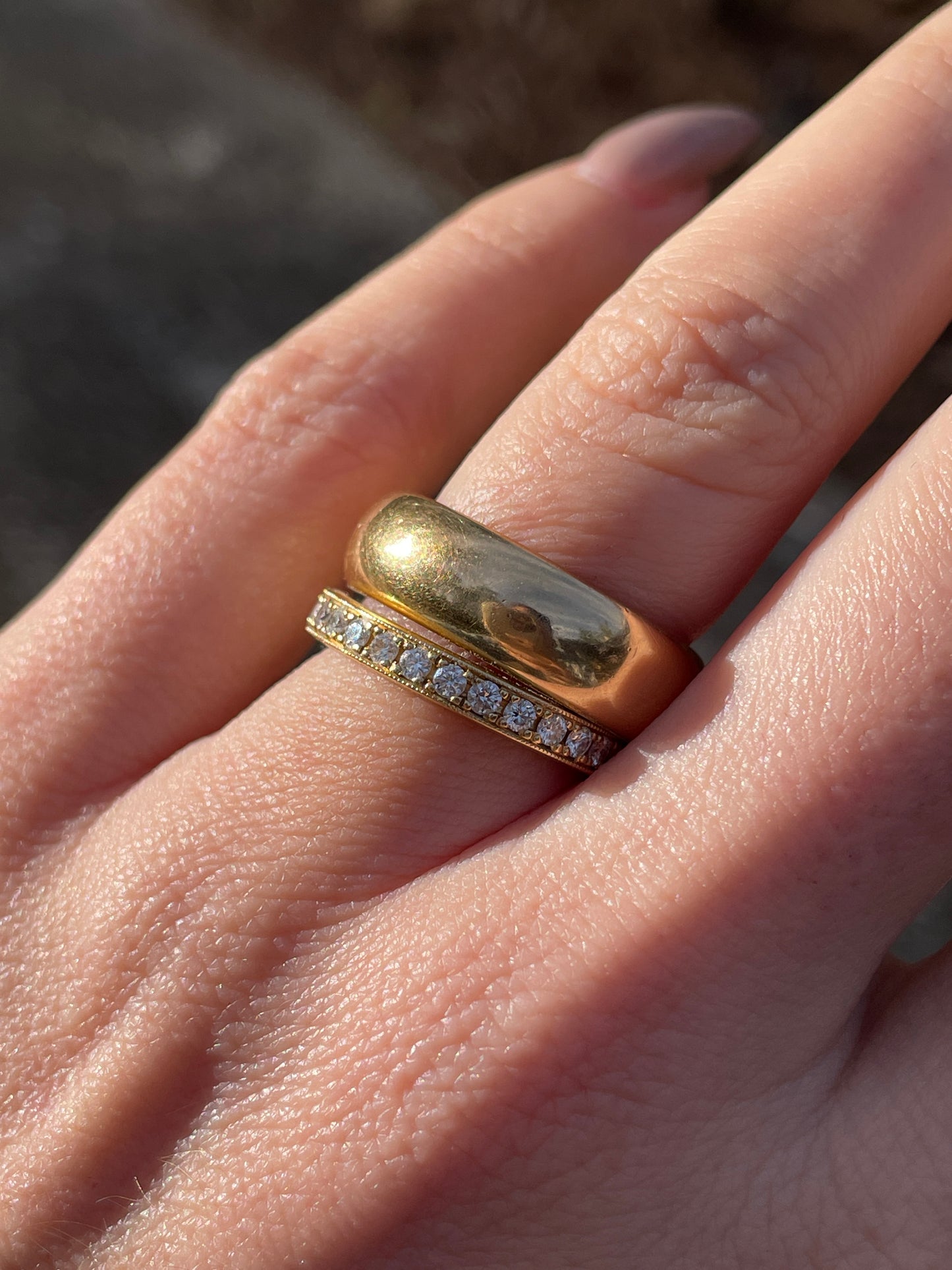 3GOG Chubby Butter Donut Band Preorder Downpayment - Fit size 5.25 thru 7.5 - YELLOW GOLD