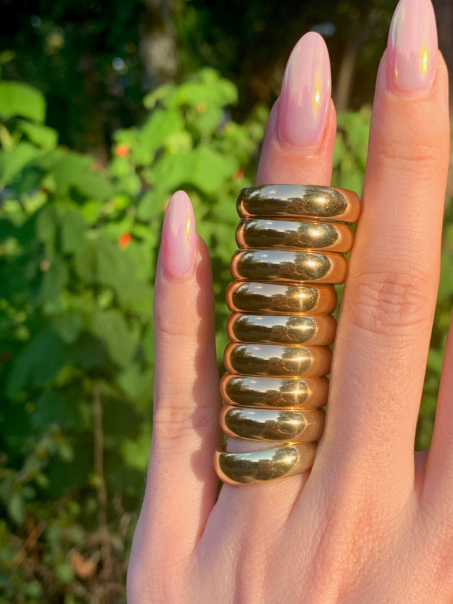 3GOG Chubby Butter Donut Band Preorder Downpayment - Fit size 5.25 thru 7.5 - YELLOW GOLD