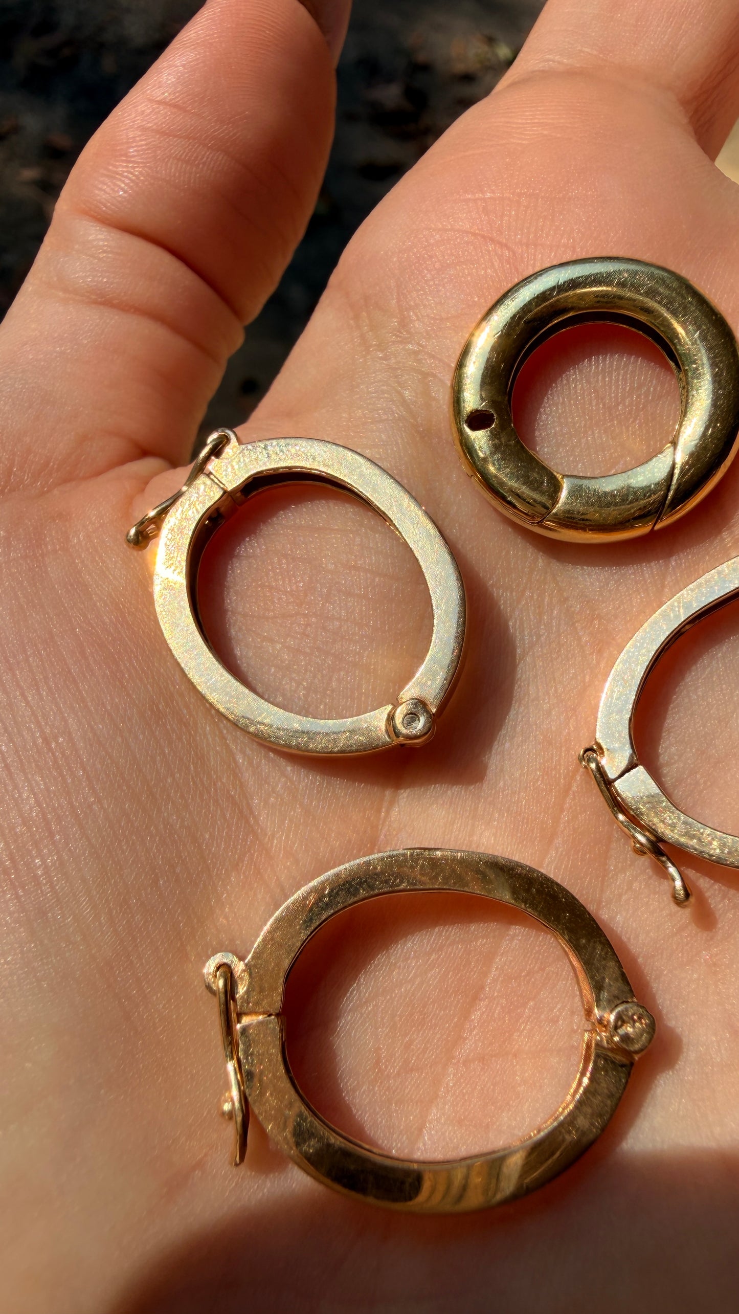 Vintage yellow 14K and 18K connectors and charm holders