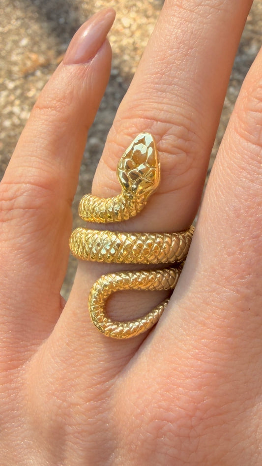 3GOG original yellow 18K Snake wrap ring - Ready to ship Dec 2025