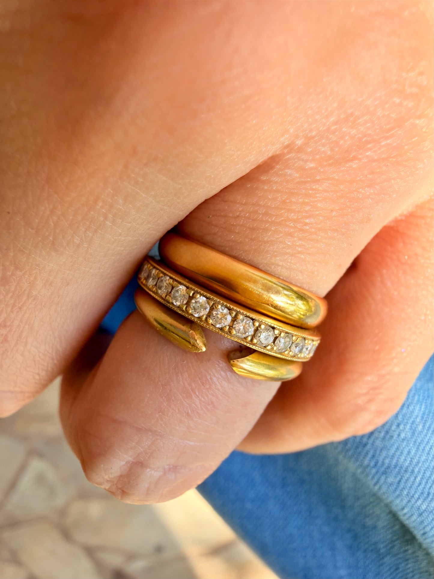 Vintage yellow 18K gold Van Cleef & Arpels band, size 6