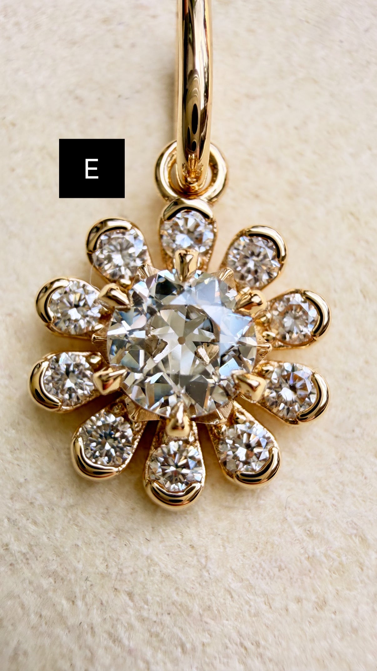3GOG Natural Antique Diamond Garden Party Flower Pendant 18K - Release 3
