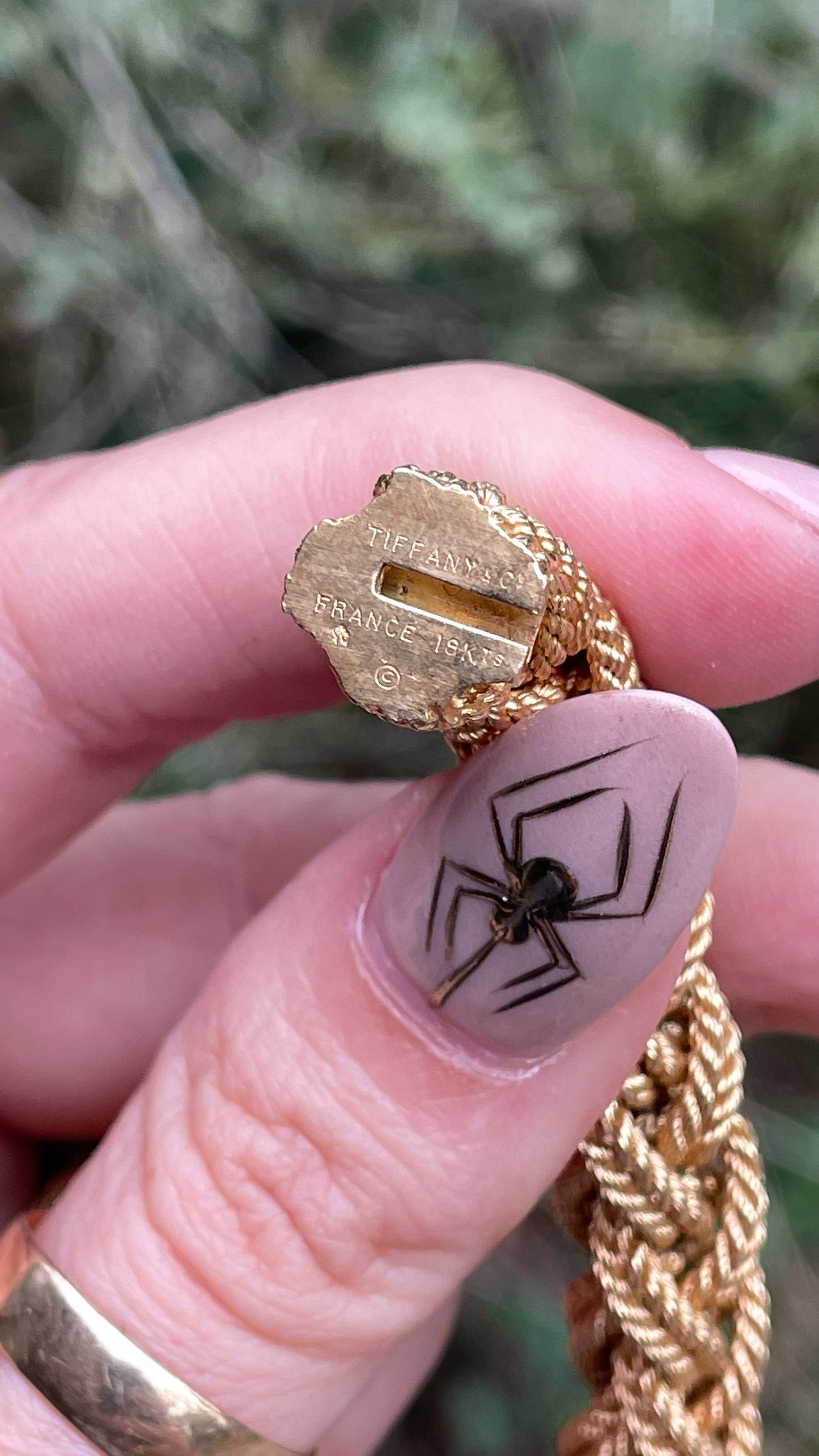 Vintage yellow 18K midcentury Tiffany woven bracelet, 7.5 inch