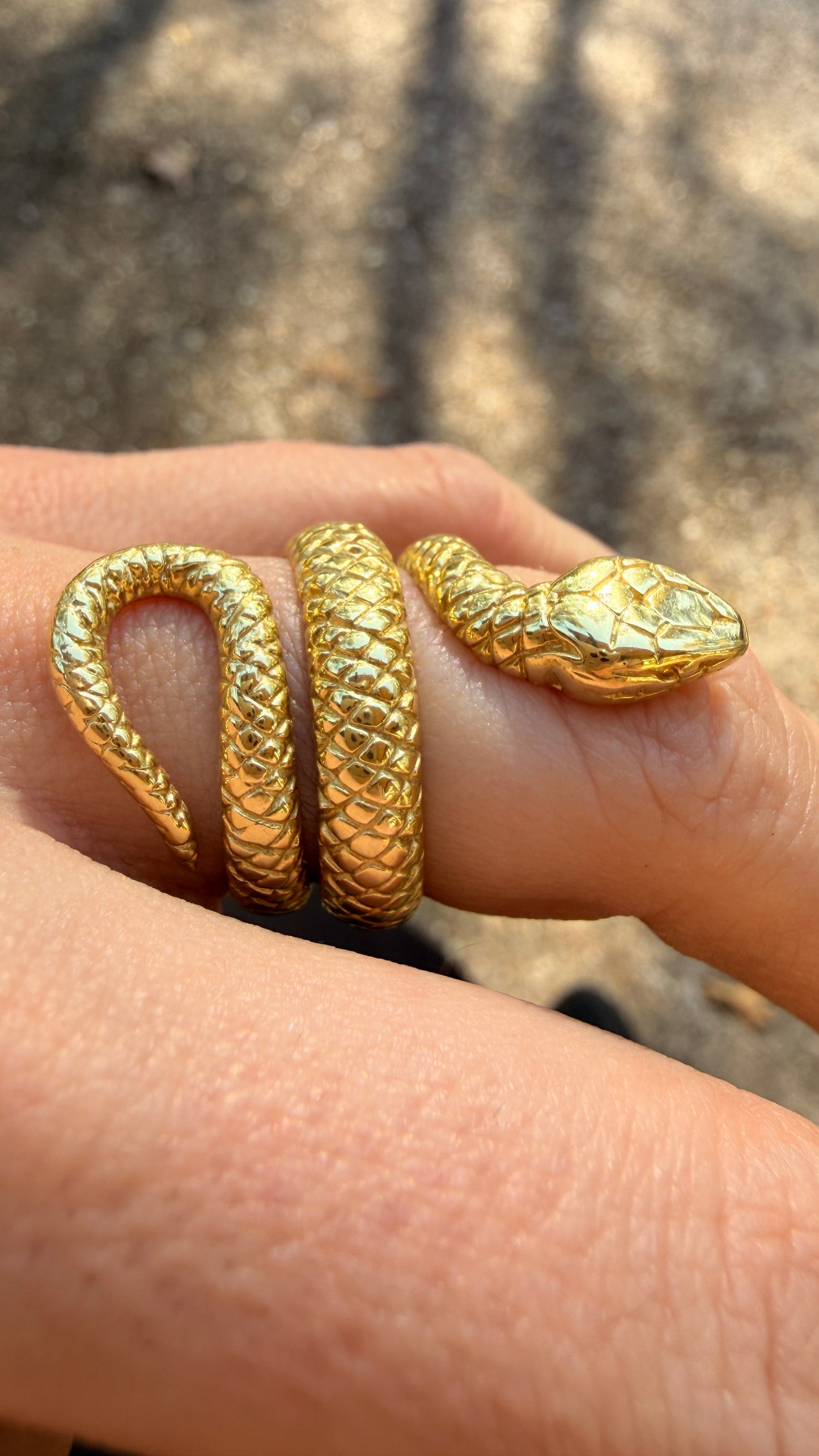 3GOG original yellow 18K Snake wrap ring - Ready to ship Dec 2025