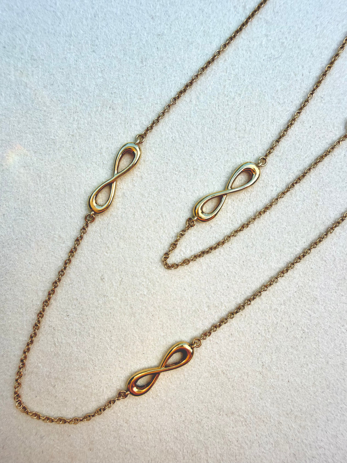 Vintage yellow 18K Tiffany and Co infinity link cable chain, 18 inch with 16 inch option