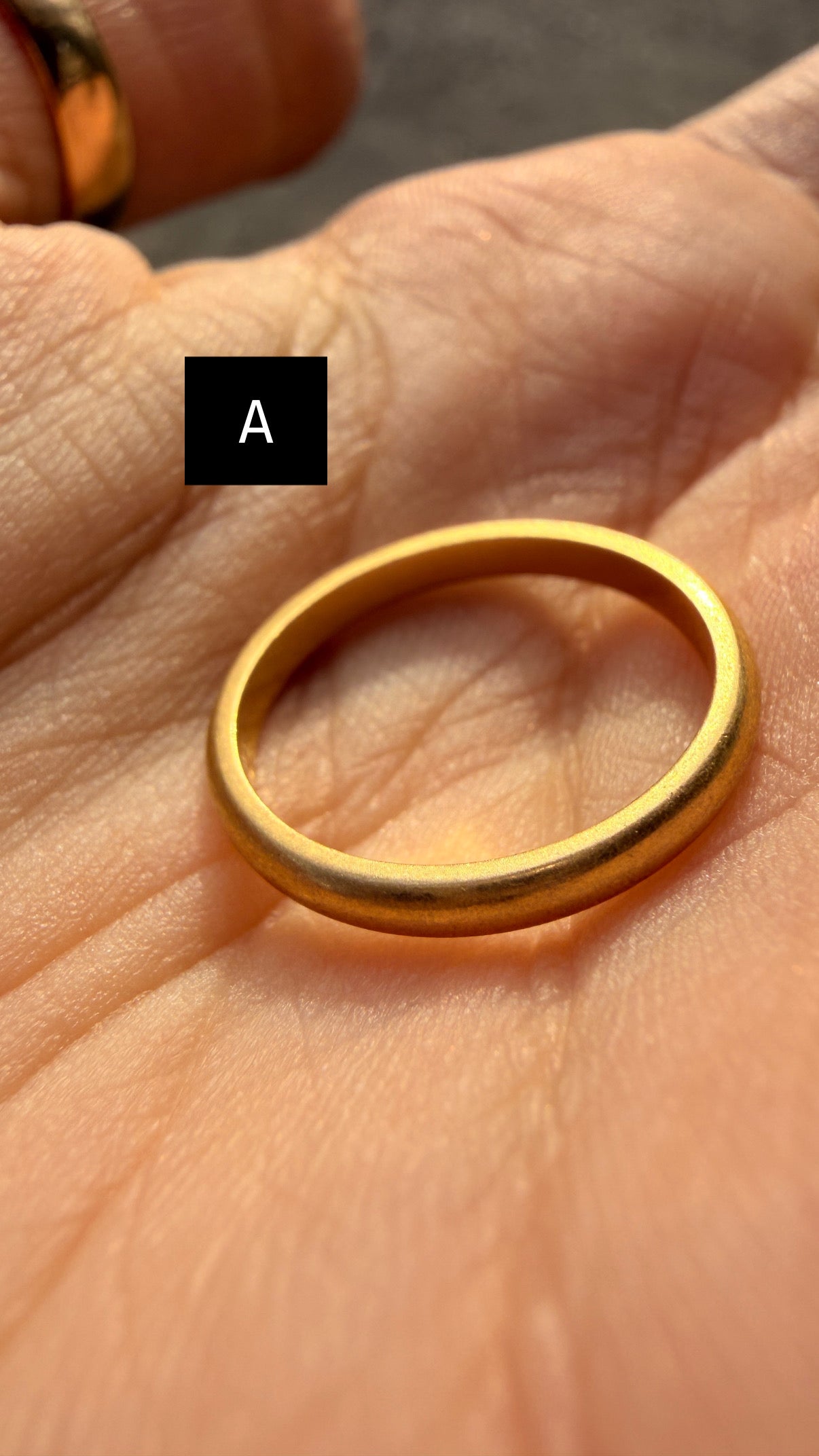 Vintage yellow 18K stacker bands (some French)