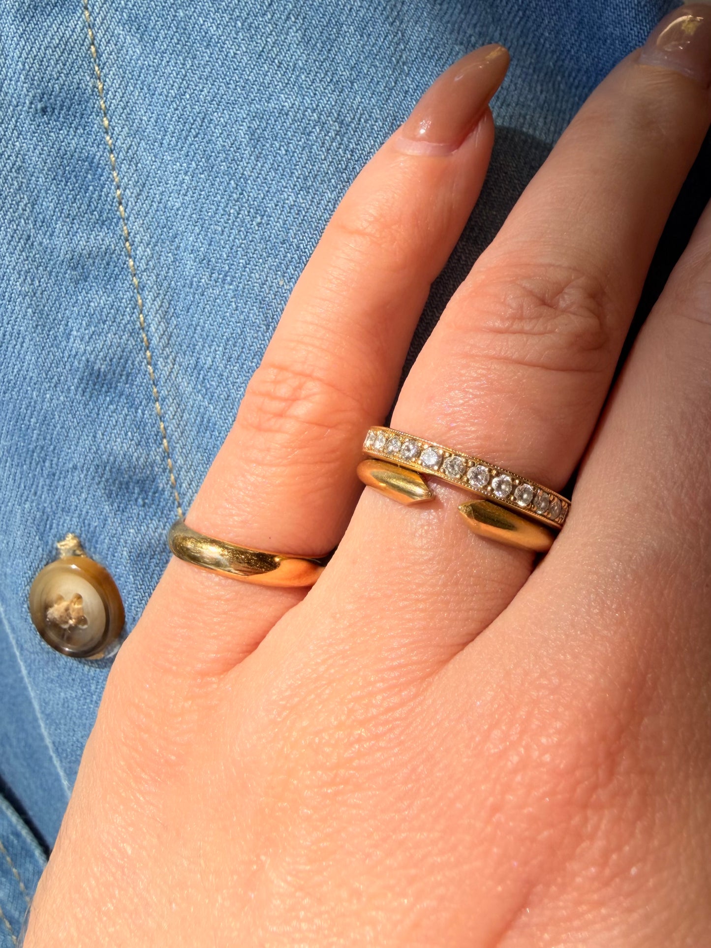 Vintage yellow 18K gold Van Cleef & Arpels band, size 4.75