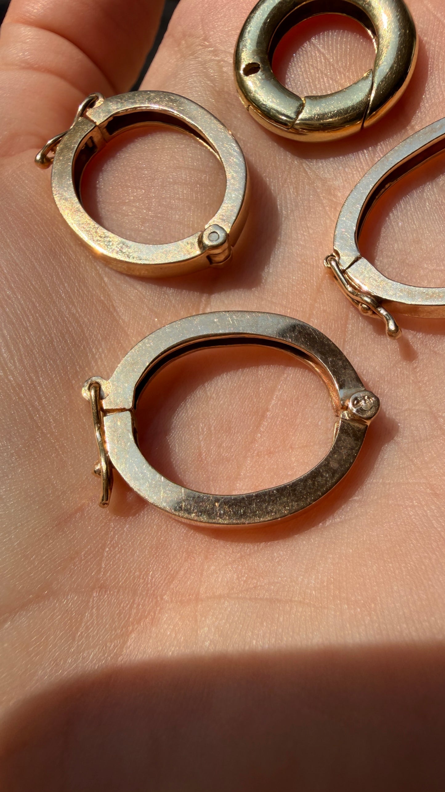 Vintage yellow 14K and 18K connectors and charm holders