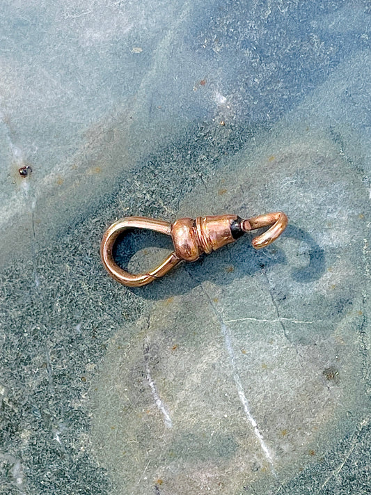 Antique rose 14K dog clip clasp