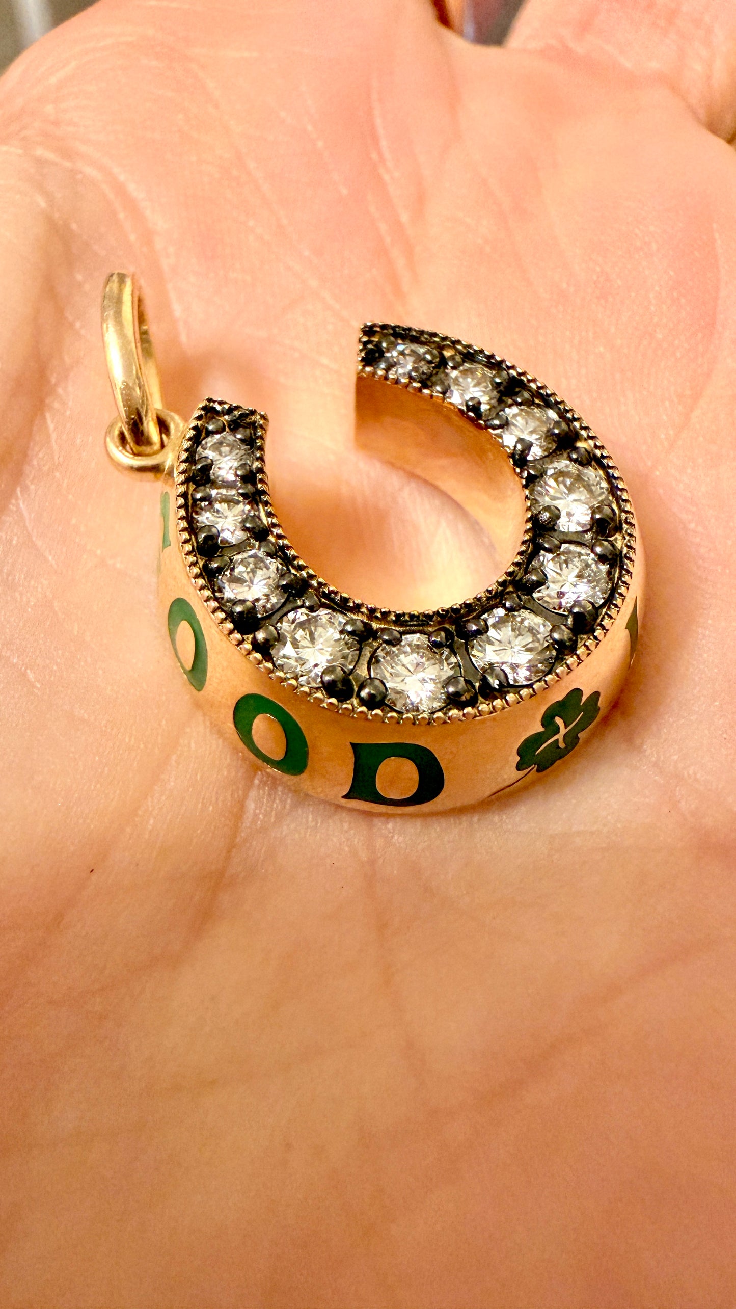 3GOG original yellow 14K Good Luck Horseshoe Pendant 4 - Ready to ship Dec 2025