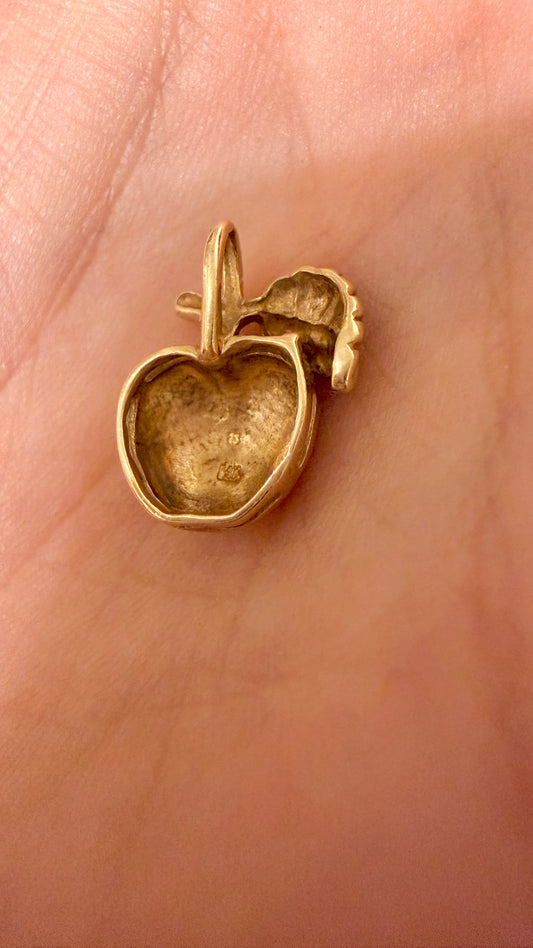 Vintage yellow 14K Apple fruit charm