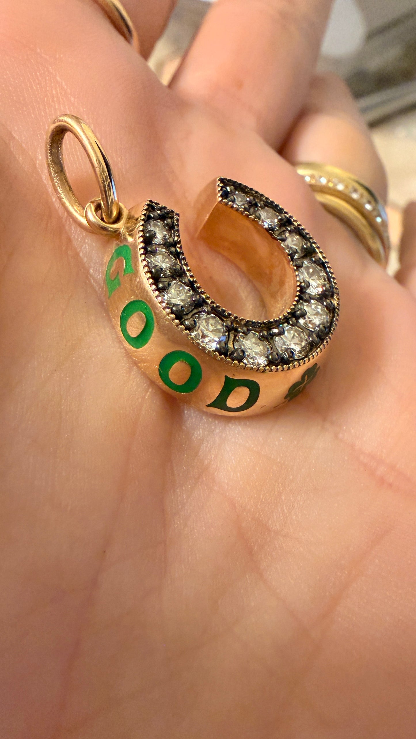 3GOG original yellow 14K Good Luck Horseshoe Pendant 4 - Ready to ship Dec 2025