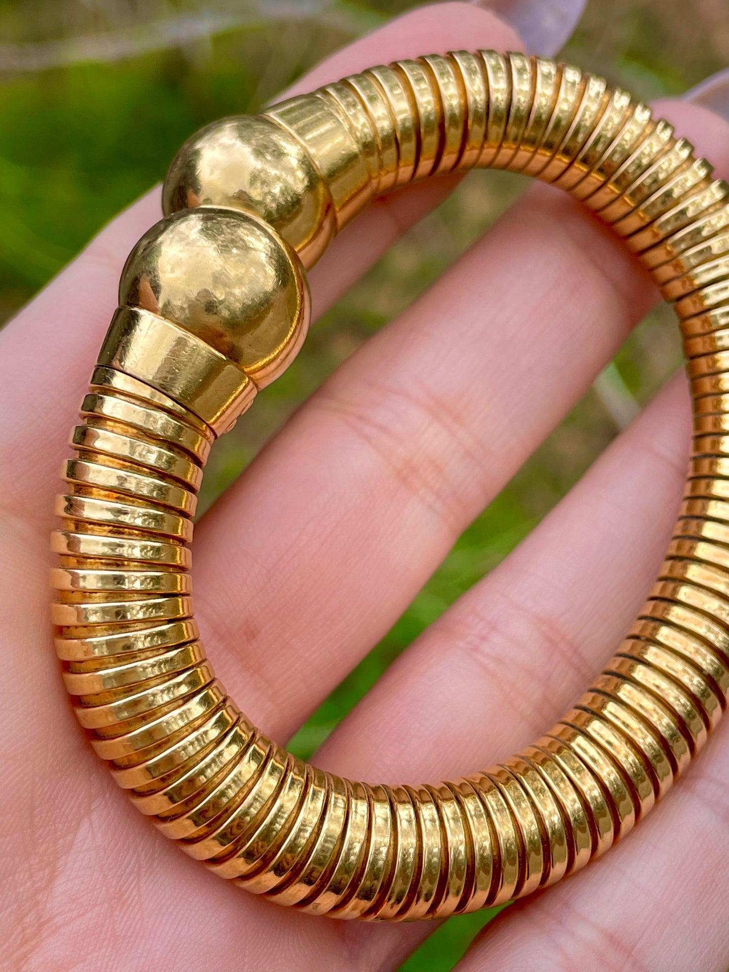 Vintage 18K Tubogas Ball Bracelet