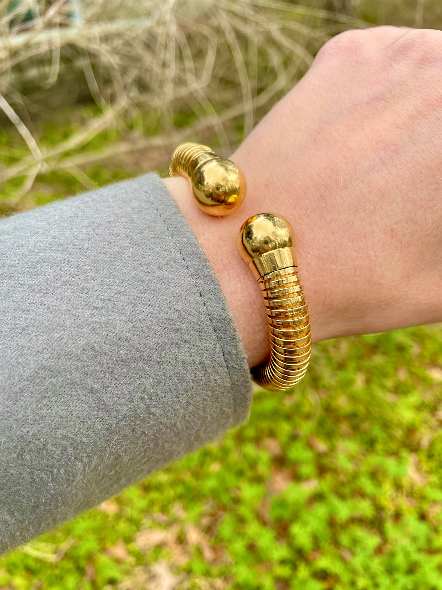 Vintage 18K Tubogas Ball Bracelet