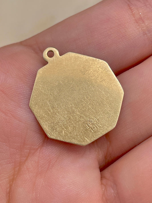 Vintage yellow 14K I'll never STOP loving you pendant