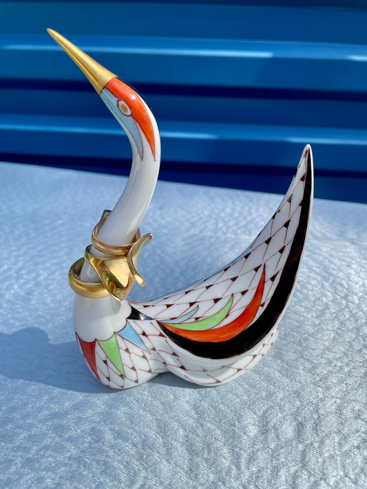 Vintage handpainted Hungarian ring holder