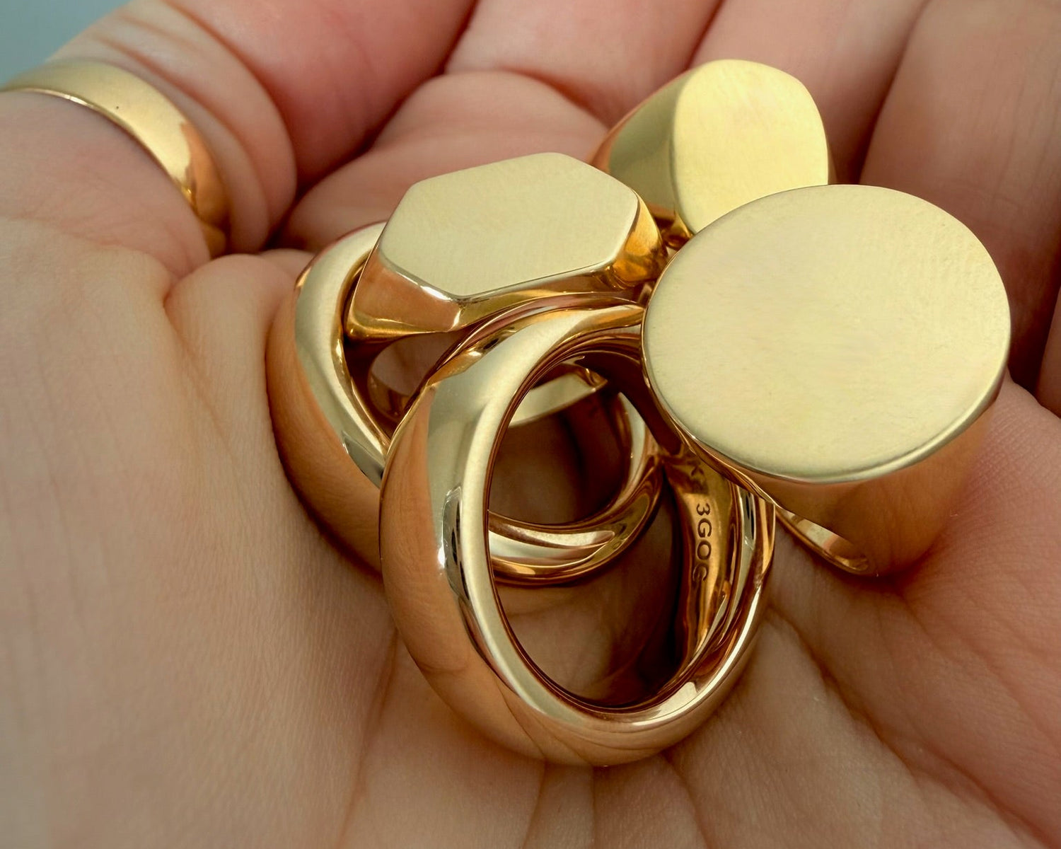 solid gold custom rings by 3 Graces of Gold
