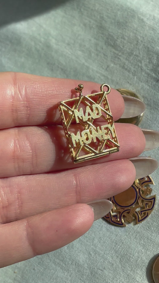 Vintage 14K Mad Money pendant